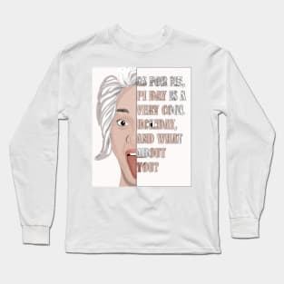 Girl and  Einstein Math Pi Day Long Sleeve T-Shirt